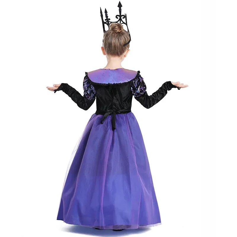 Costume da principessa di corte medievale per cosplay di Halloween per bambini, vestito storico per ragazze per feste