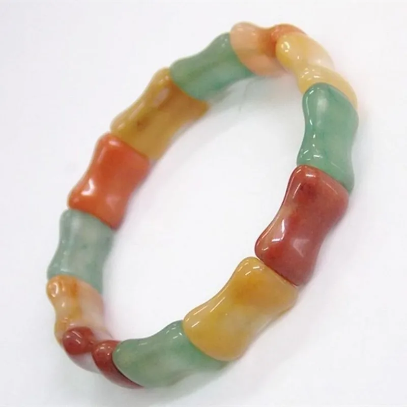 Dongling Jade Multicolor Bamboo Joint Lucky and Longevity Hand Chop