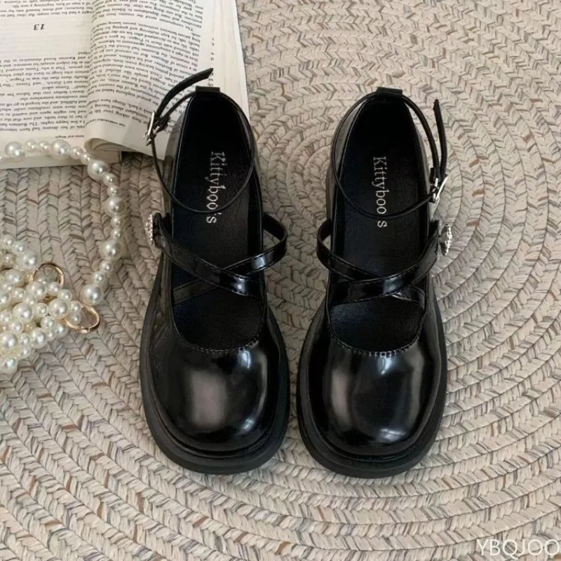 

Spring versatile thick soled height increasing women's shoes simple comfortable fashionable shallow mouth women's single shoes