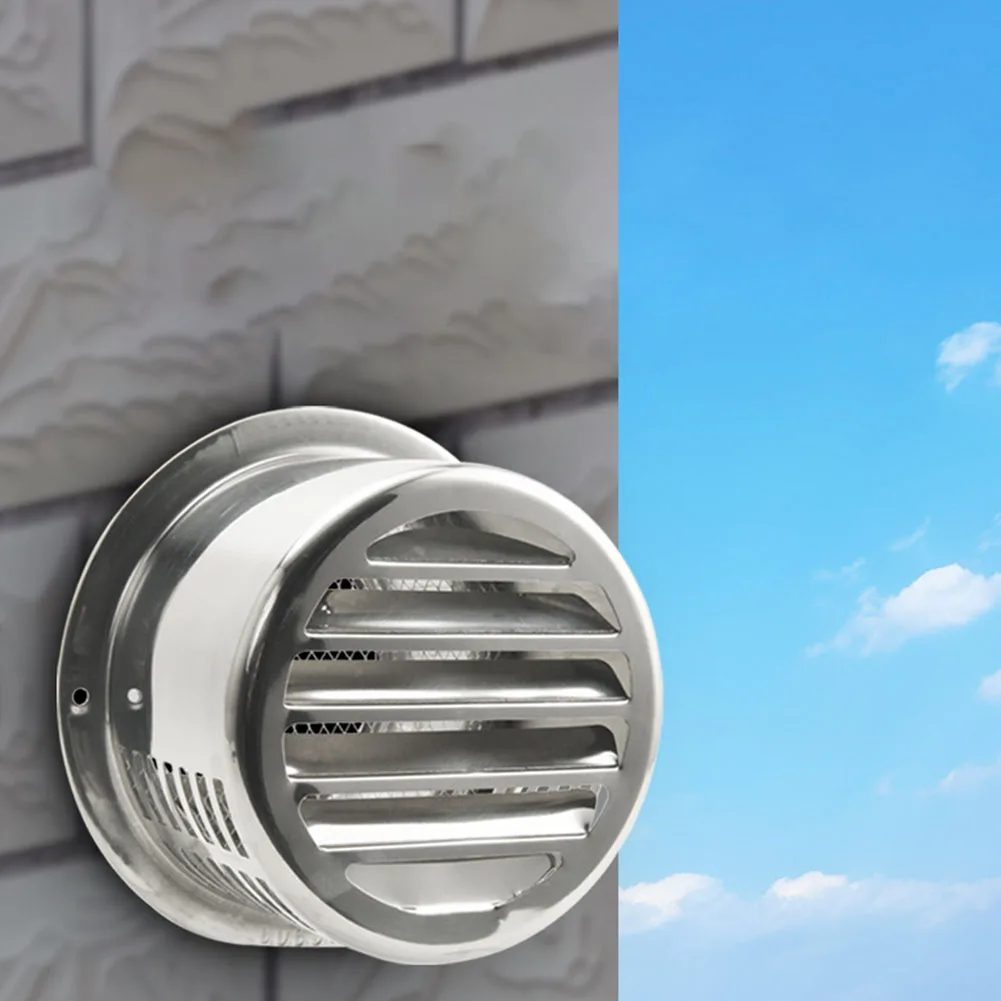 Stainless Steel Water Heater Chimney Cap Exterior Wall Air Outlet Pipe Exhaust Air Vent Ducting Ventilation Exhaust Grille Cover