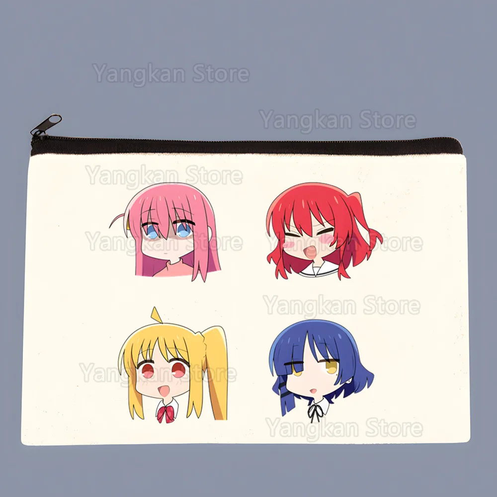 

Bocchi The Rock Cute Solid Color Cute Solid Color Canvas Coin Purse Small Fresh New Zipper Key Bag Hand Gift Bag