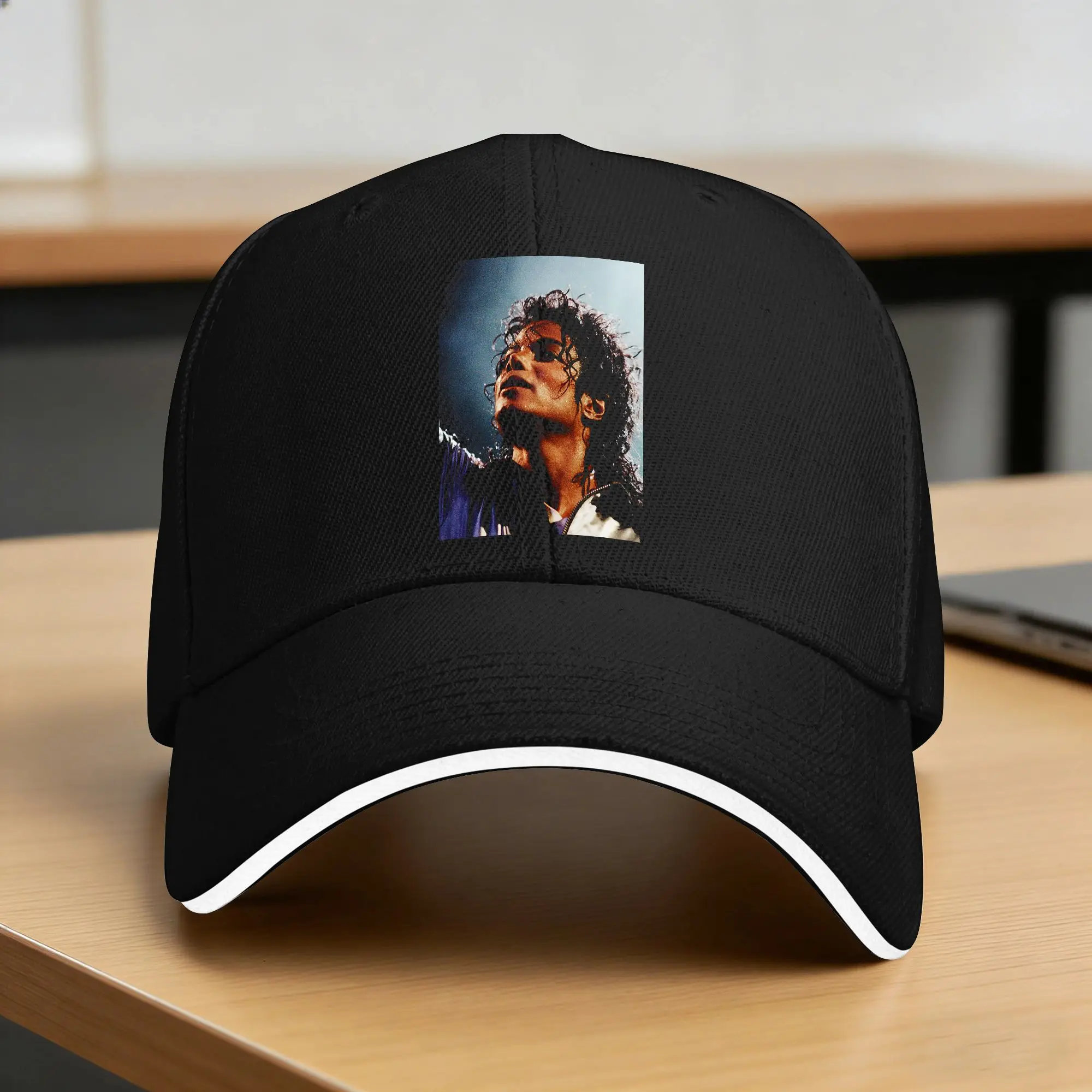 Michael Jackson Live Bad Album World Tour 1988 Sun Baseball Cap  Spring Trucker Hat For Unisex-Teens Outdoor Sports Snapback Cap