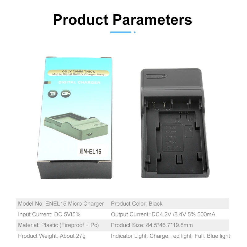 EN-EL15 شاحن يو اس بي لنيكون EN-EL15 ENEL15 EL15 بطارية صالح كاميرا D7200 D7100 D7000 D610 D600 D750 D800 D800E D810 D810A 1 V1