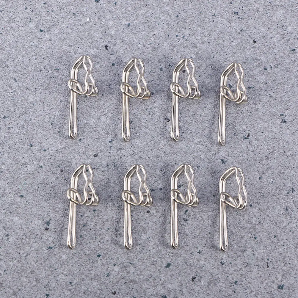 100Pcs Rust-Proof Iron Curtain Hooks Pin-on Drapery Hooks for Shower Door Window Curtains Strong Easy Install Replacement Hook