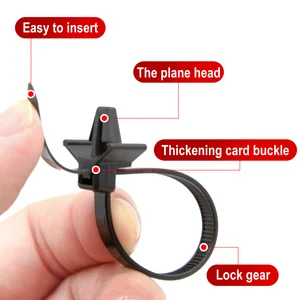 Nylon Cable Tie Wrap Cars Kit, Fixierklammern, Schlauchfixierung, Reißverschluss -Gurt -Kit für Nissan, Fiat, Citroen, VW 6 Hauptverkaufs -Toyota -Shirt - №3