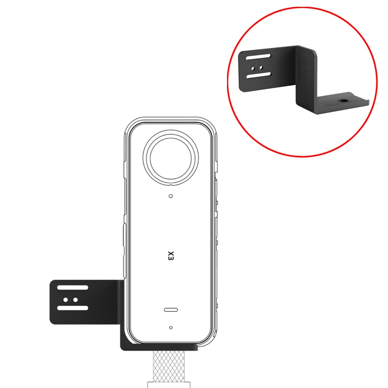 

1 шт. для экшн-камеры Insta360 X3/X4, модель расширения, фиксирующий кронштейн, адаптер, стойка для DJI Mic, аксессуар для беспроводного микрофона RC