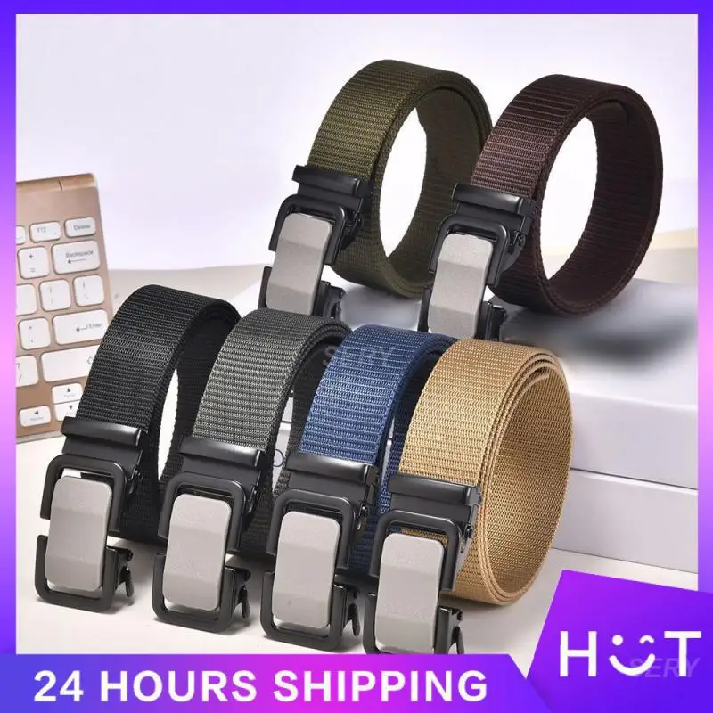 

Nylon Belt Adjustable Automatic Buckle 120cm Long Belt Sports Accessories Outdoor Equipment Customer Favorite Mens Belt Belt