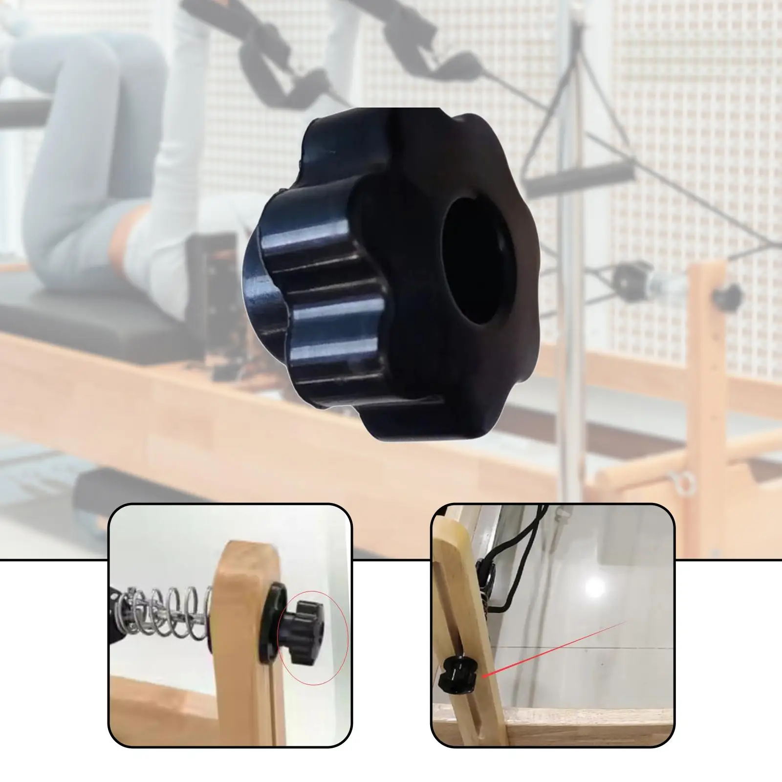 Pilates Core Bed Equipment Mount Nut M8 Thread Pulley Accessory for Pilates Reformer Box Home Studio Use