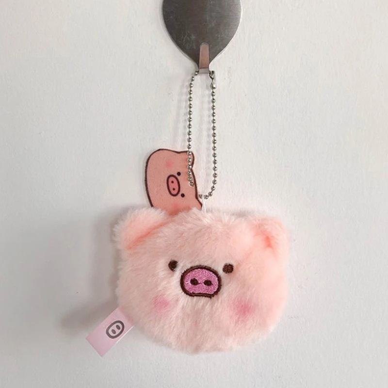 Bentoy Pig Plush Pink Soft Pig Keychain accessories Cute Kawaii Student Bag Accessories Korea Ins Children Key ring Brooch