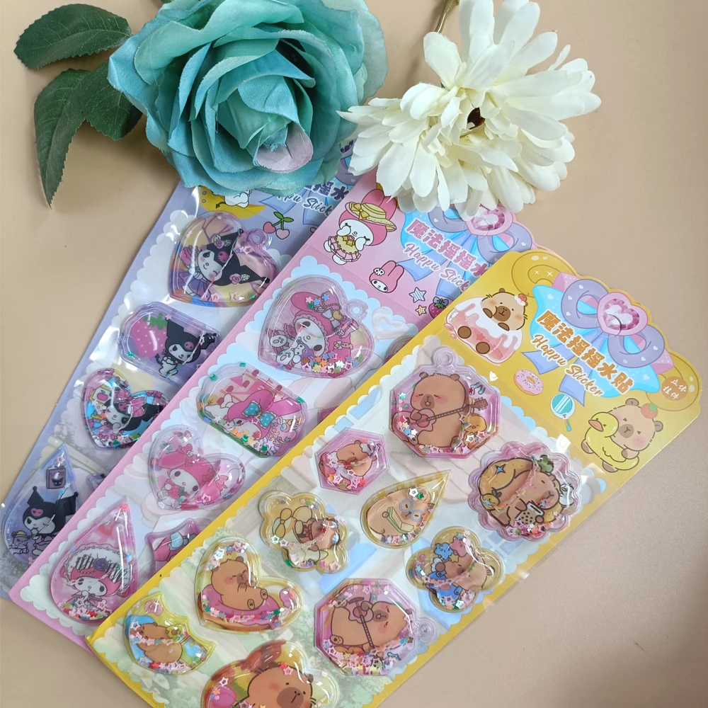 @Notebook Album Dagboek Handboek Decoratie Anime Kawaii Sanrio Shake Sticker Voor School Student Briefpapier Stickers voor kinderen