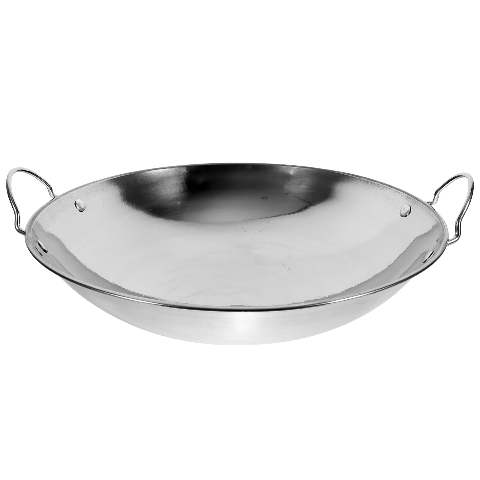 

Stainless Steel Inch Metal Cooking Thick Bottom Single Person Cooking Thicken Pot Metal Wok Hot Pot Kitchen Helper