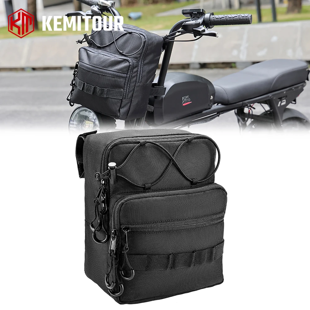 

Motorcycle Front Handlebar Storage Bag Tool Organizer Bag for Cruiser Touring Sportster Softail Dyna Front Fork Sissy Bar Bags