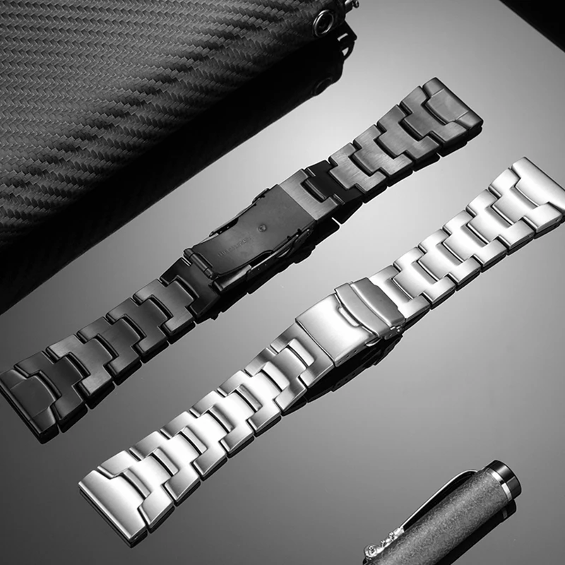 23 ミリメートル 24 ミリメートル固体鋼時計バンドカシオ PROTREK シリーズ PRG-650Y/PRW-6600Y/PRW60/30 メンズステンレス鋼時計ストラップブレスレット