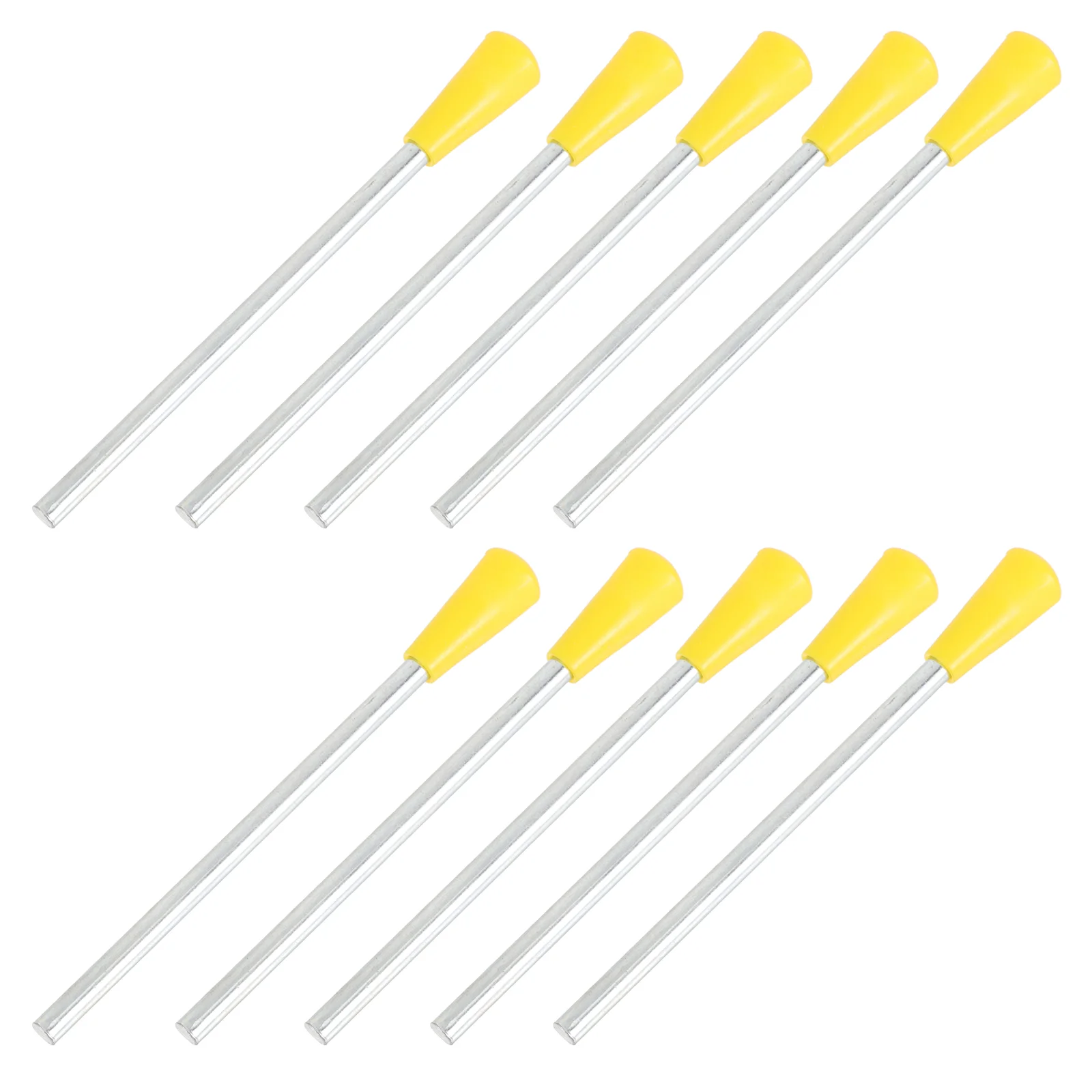 10 pçs brinquedos triângulo suprimentos de ferro música percussão haste mallet instrumentos desempenho stricker vara martelo varas