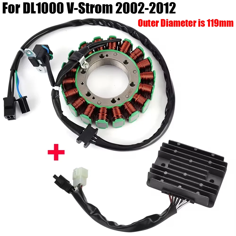 

Stator Coil & Regulator Rectifier For Suzuki DL1000 V-Strom 2002 - 2012 2003 2004 2005 2006 2007 2008 2009 2010 DL 1000 V Strom