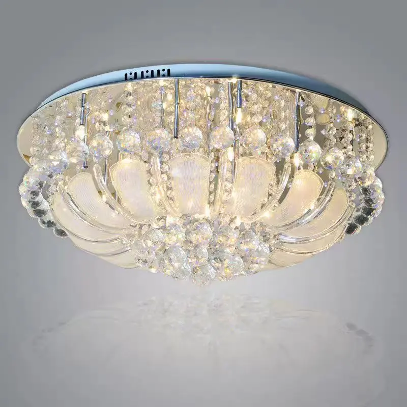 Italian Luxury Crystal Ceiling Lamp Living Room Restaurant Bedroom Hallway High-end LED Chandelier Home Decor Lighting Fixtures