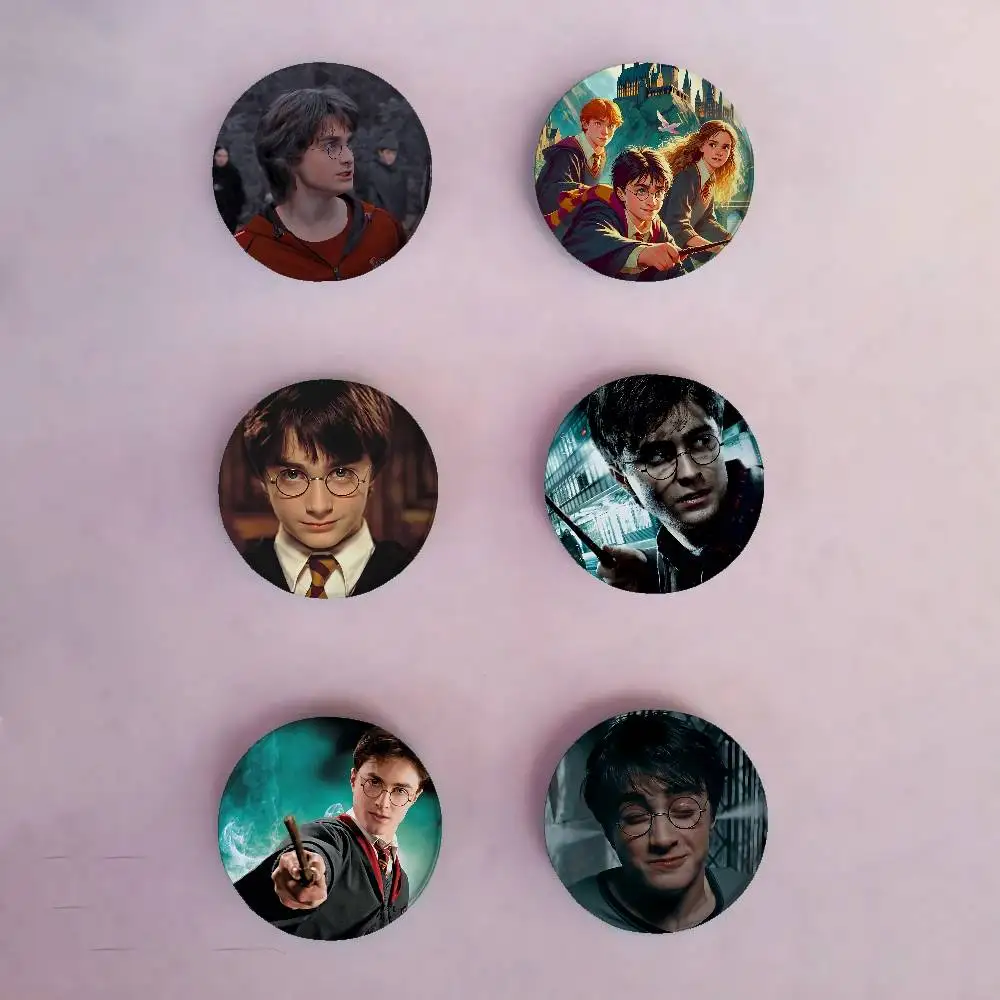 H-Harry P-PotterS Badges Tinplate Soft Button Pin Brooch Metal Badge Custom Jewelry Accessories Hat Bag Lapel