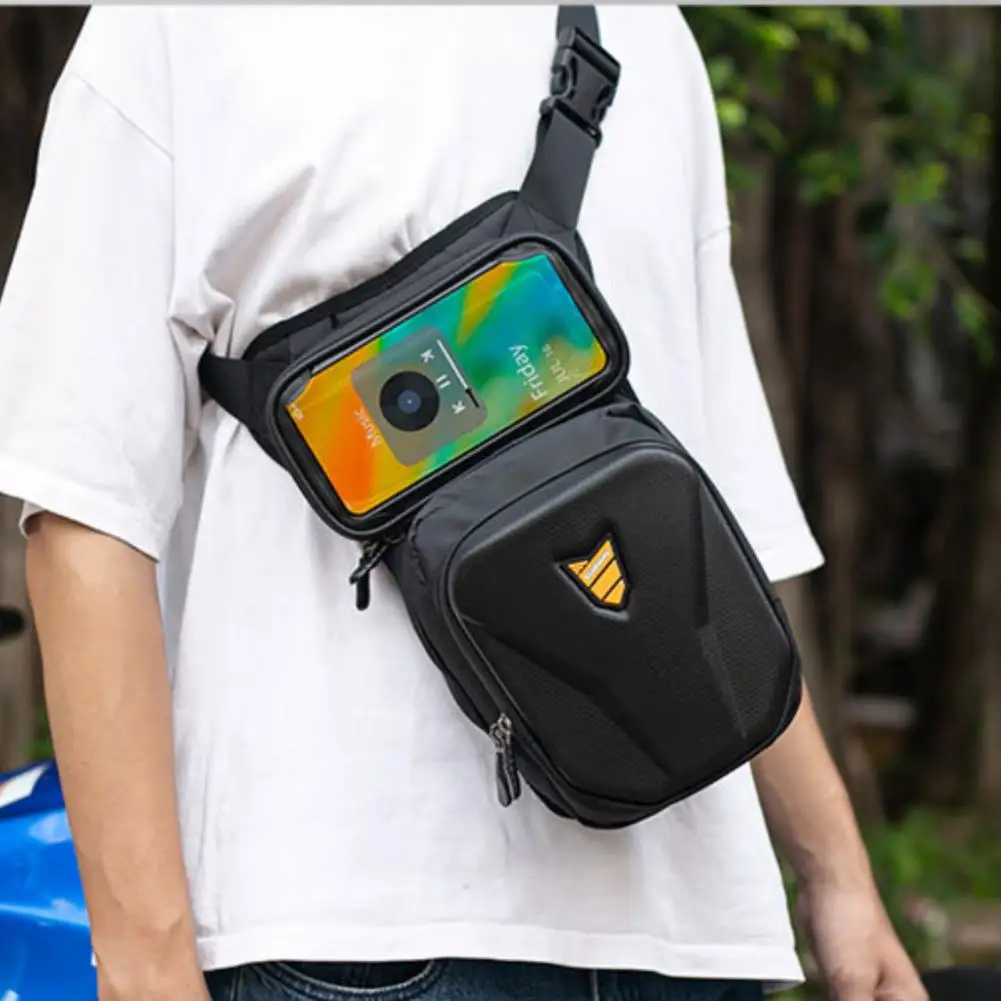 Bicycle Bags Motorbike Phone Bag Compartments Leg Side Riding Bag Sensitive Inner Pocket Crossbody Bag Bum Bag