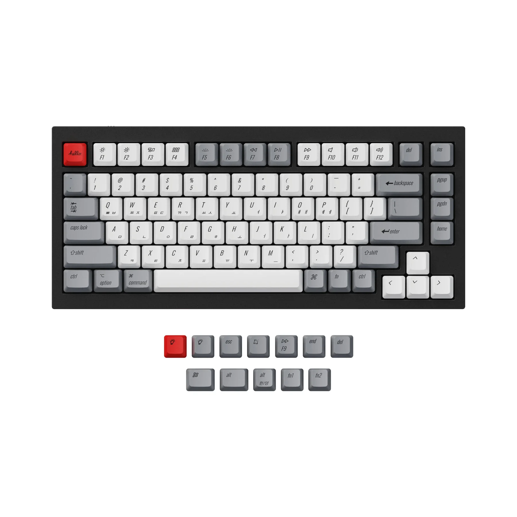 

Keychron Korean-ANSI Layout OEM Dye-Sub PBT Keycap Set for Q1 & Q2 & K2 Mechanical Keyboard