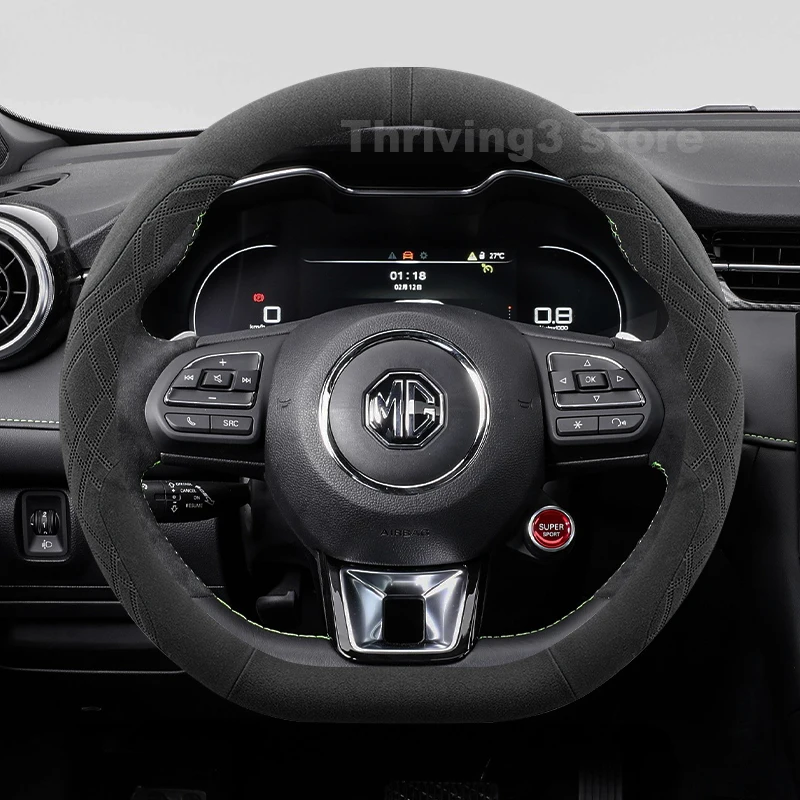 

Suede Warm Car Steering Wheel Cover For MG ZS MG 5 MG 6 MG 3 HS Warm ultra-thin Covers For Covers Auto interior MG 5 Accessories