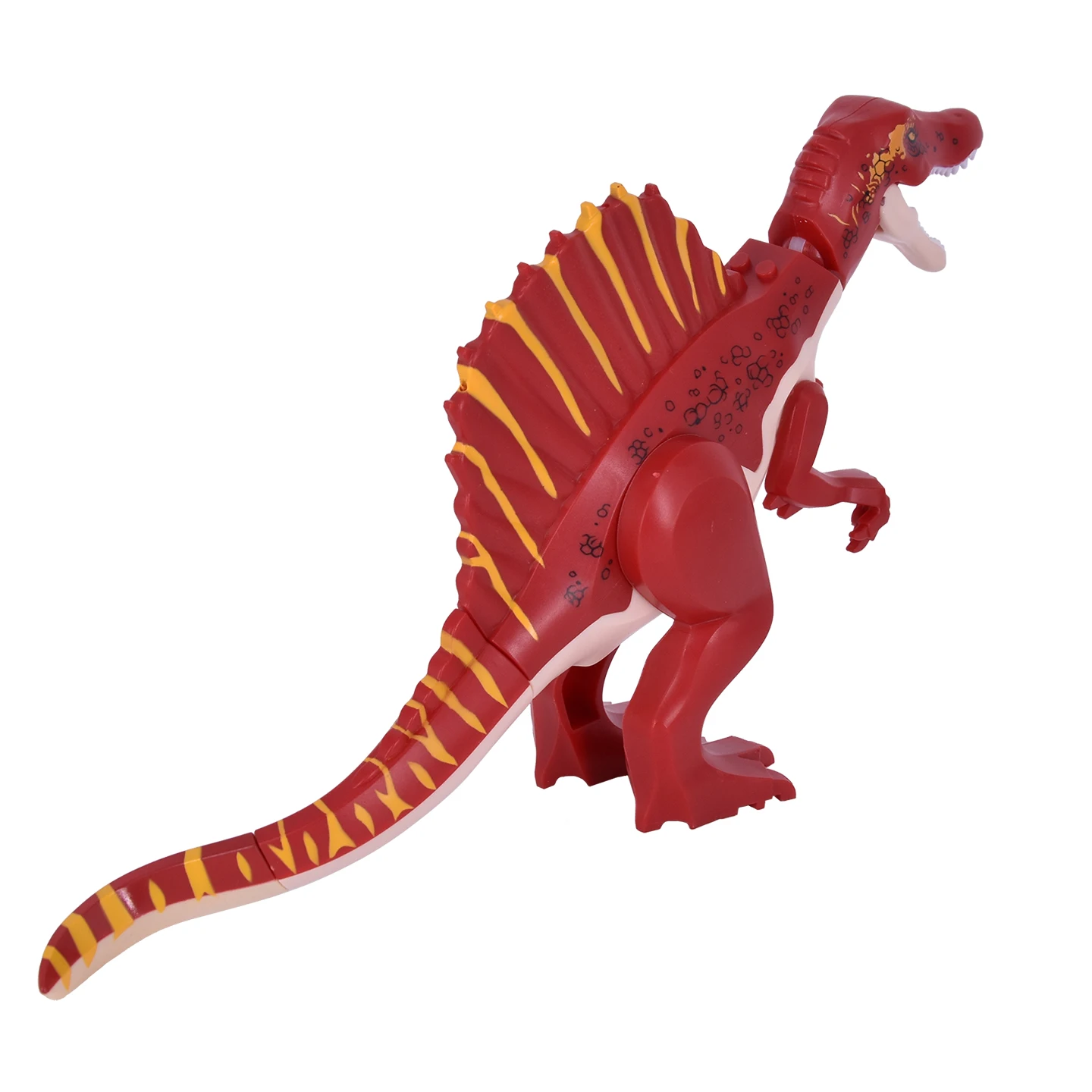 DIY 7 Style Jurassic Dinosaur Spinosaurus Realistic Design Soft Rubber Material Building Bolcks Bricks Dinosauios figures Toy view 6