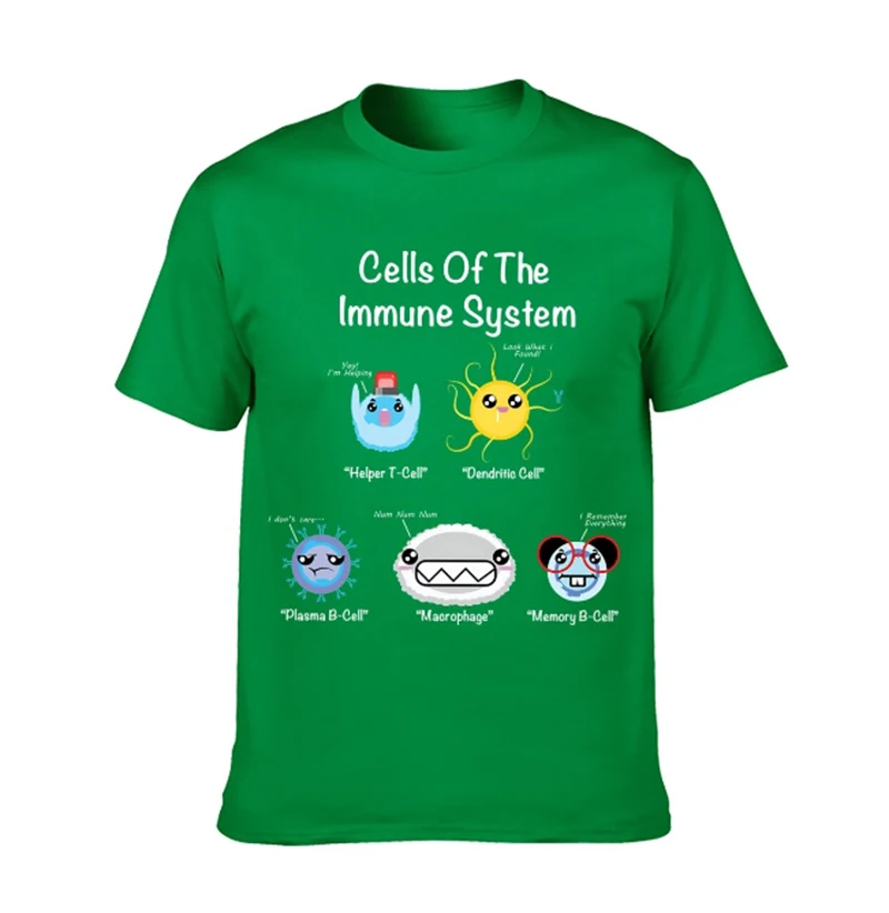 Customized Products Humor Funny Graphic Tee Tops Immune System Cells Biology Cell Science Humor Immunologist T-Shirt heavyweight