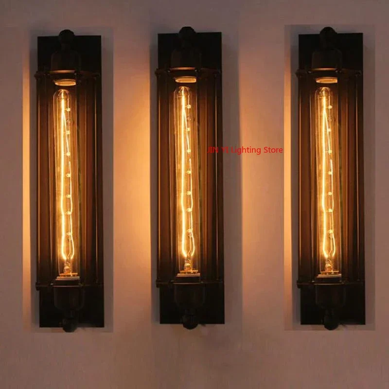Industrial Style Retro Wall Lamp for Restaurant Loft  Light  Bedside Room Decor Indoor Led Lighting with Light Bulb Warm Light