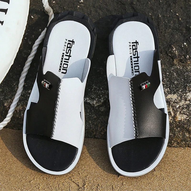 Slippers for men wearing summer 2024 new anti slip sandals for casual men\'s trendy beach shoes