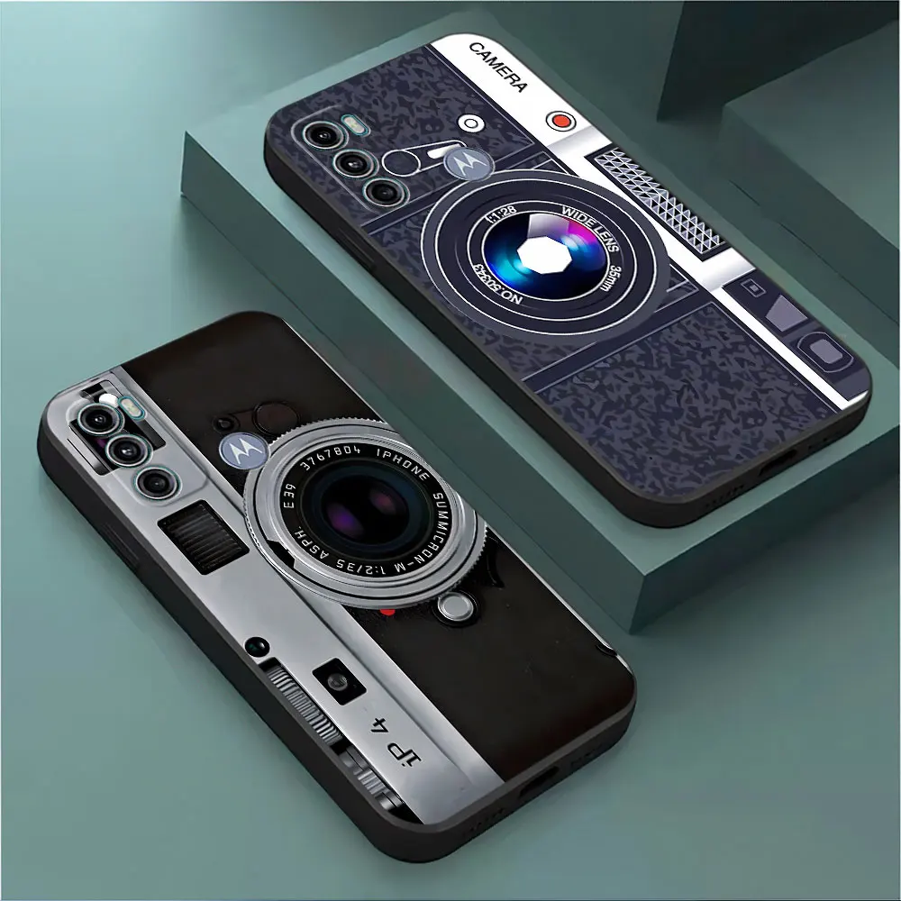 Retre Camera Phone Case for Motorola Moto G31 G51 G73 G60s G71 G72 G50 G60 G32 G22 G52 G53 G30 Cover Silicone Funda