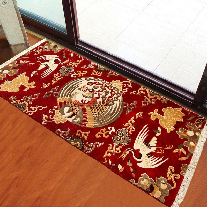 Tibetan carpet cushion, wool carpet, household goods, ancient Qingming style blended carpet