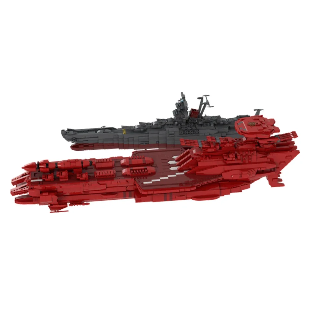 MOC Space Battleship Yamato Warship Building Blocks Set 2205 Deusula The 3rd Spaceship Educational Toys Children Birthday Gifts