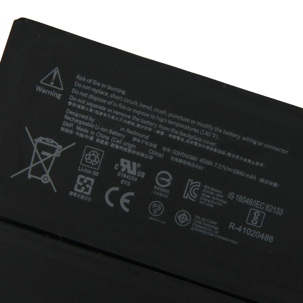 Surfacepro6 battery良 8/128 office win11 Replacement Battery For Microsoft Surface Pro 5 Pro5 Surface Pro 6