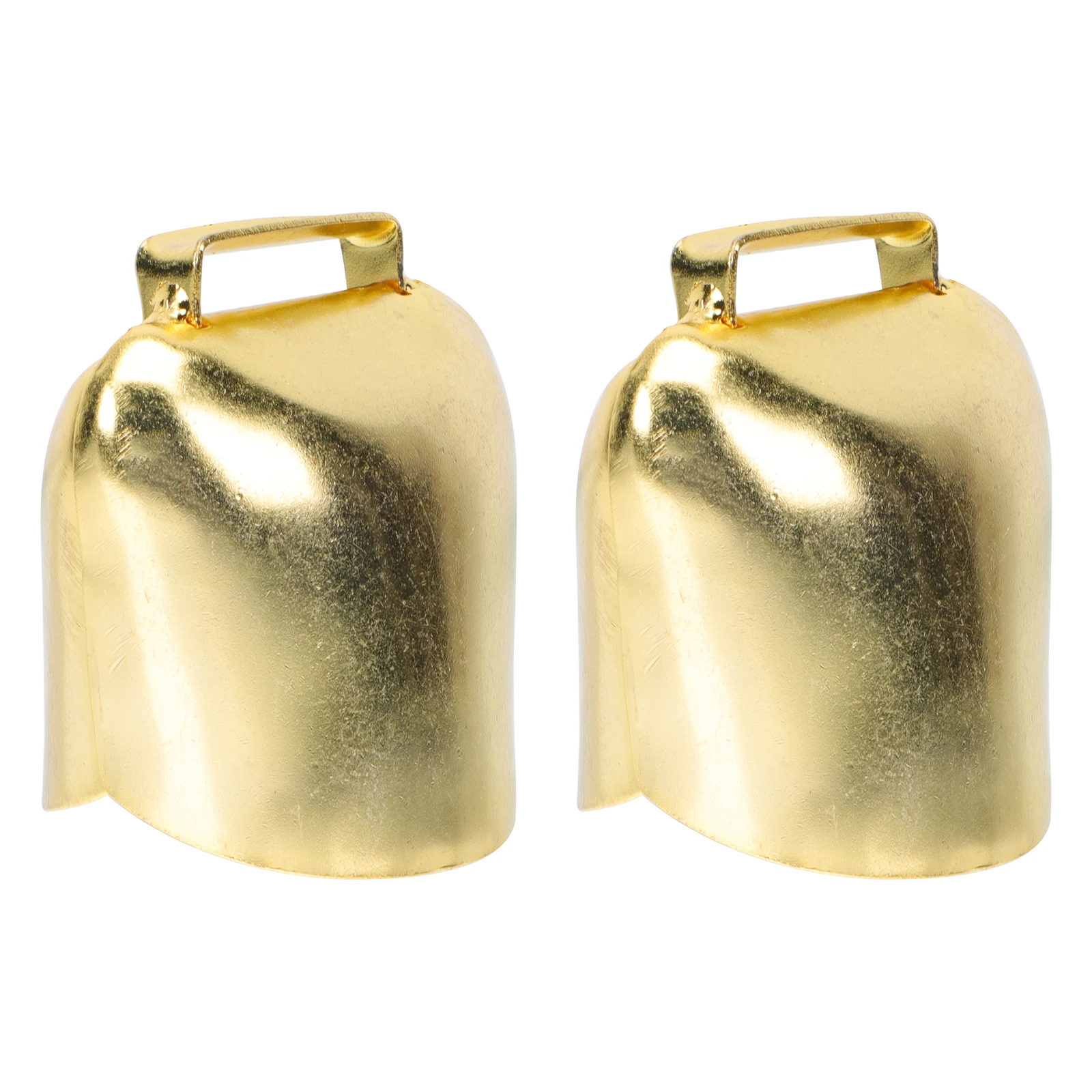 

2pcs Brass Cow Bells Small Dog Bull Sheep Sled Xmas Retro Metal Cattle Accessories Grazing Decorations Pet Bells Christmas