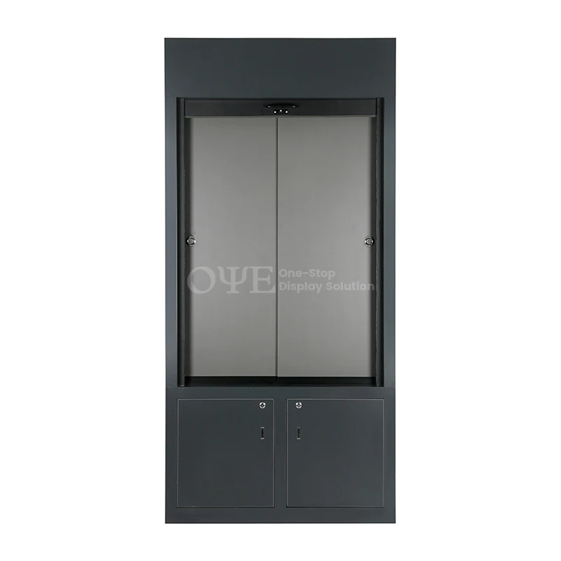 

custom.Pushers Shelves display Display Cabinet Smoke Shop Display Cabinet with security roller door