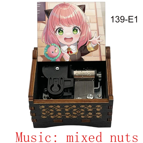 애니메이션 SP FAMILY 오프닝 노래 믹스 너트 핸드 뮤직박스, 나무 애니메이션 팬 코스프레 파티, 어린이 크리스마스 생일 선물