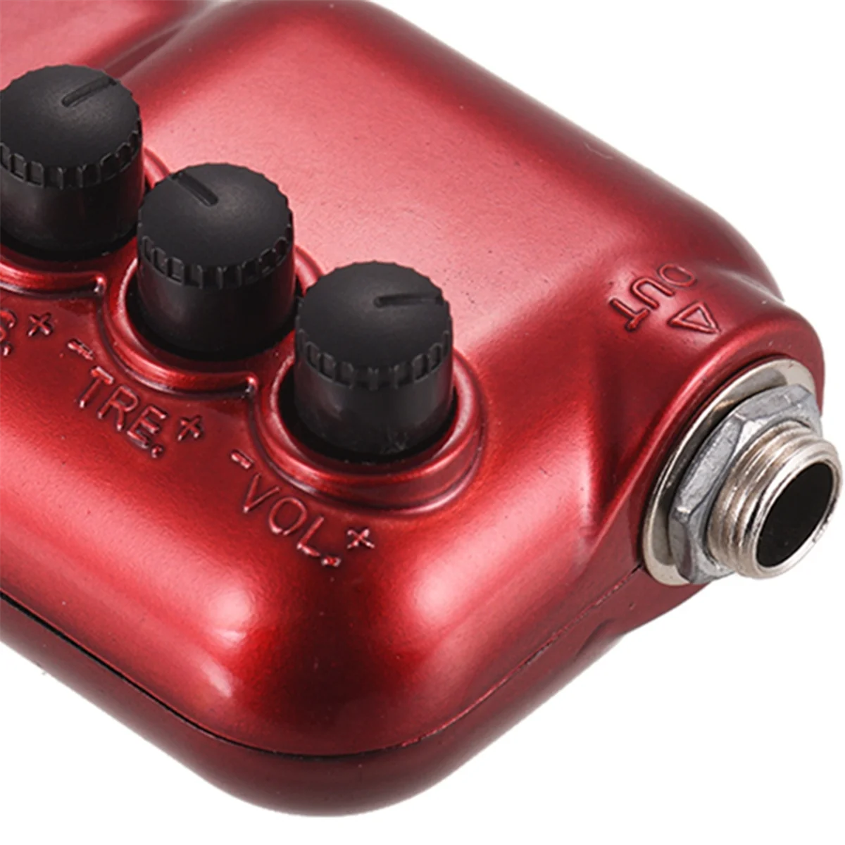 Mini Guitar Preamplifier Preamp 6.35mm Plug with Bass Treble EQ Volume Control Acoustic Guitar Accessories