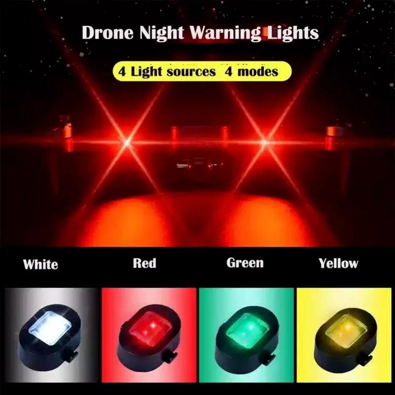 LED Flash Emergency Light Warning Lamp USB Rechargeable Mini Signal Light Drone Strobe Light 7 Colors DIY Parts Signal Indicator