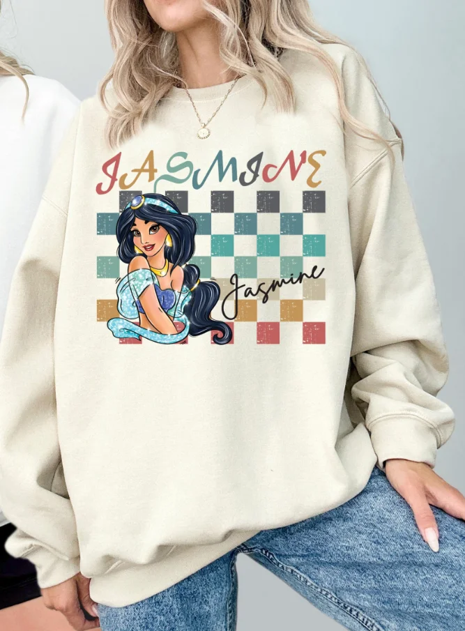 エルサとアナティアナ プリンセス ラウンドネック シャツ、ラプンツェルとボガコンティ パーカー、ディズニー ファミリー トラベル スウェットシャツ