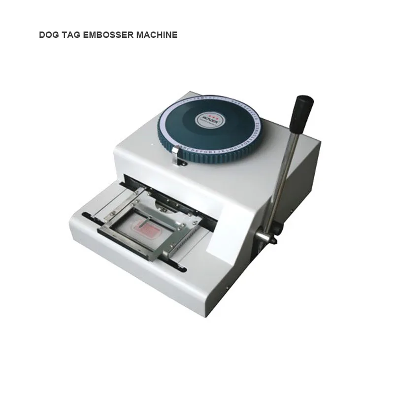 Dog Tag Embosser Machine 52Code Characters Steel Embossing Machines Manual Stainless Steel Metal Card Embossed Engraving