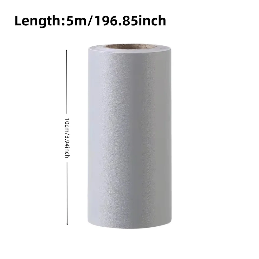 1pc 5meter/196.85in PVC Self-adhesive Baseboard Waterproof Wall Sticker Window Sill Door Frame Edge Wrapping Renovation Decorati