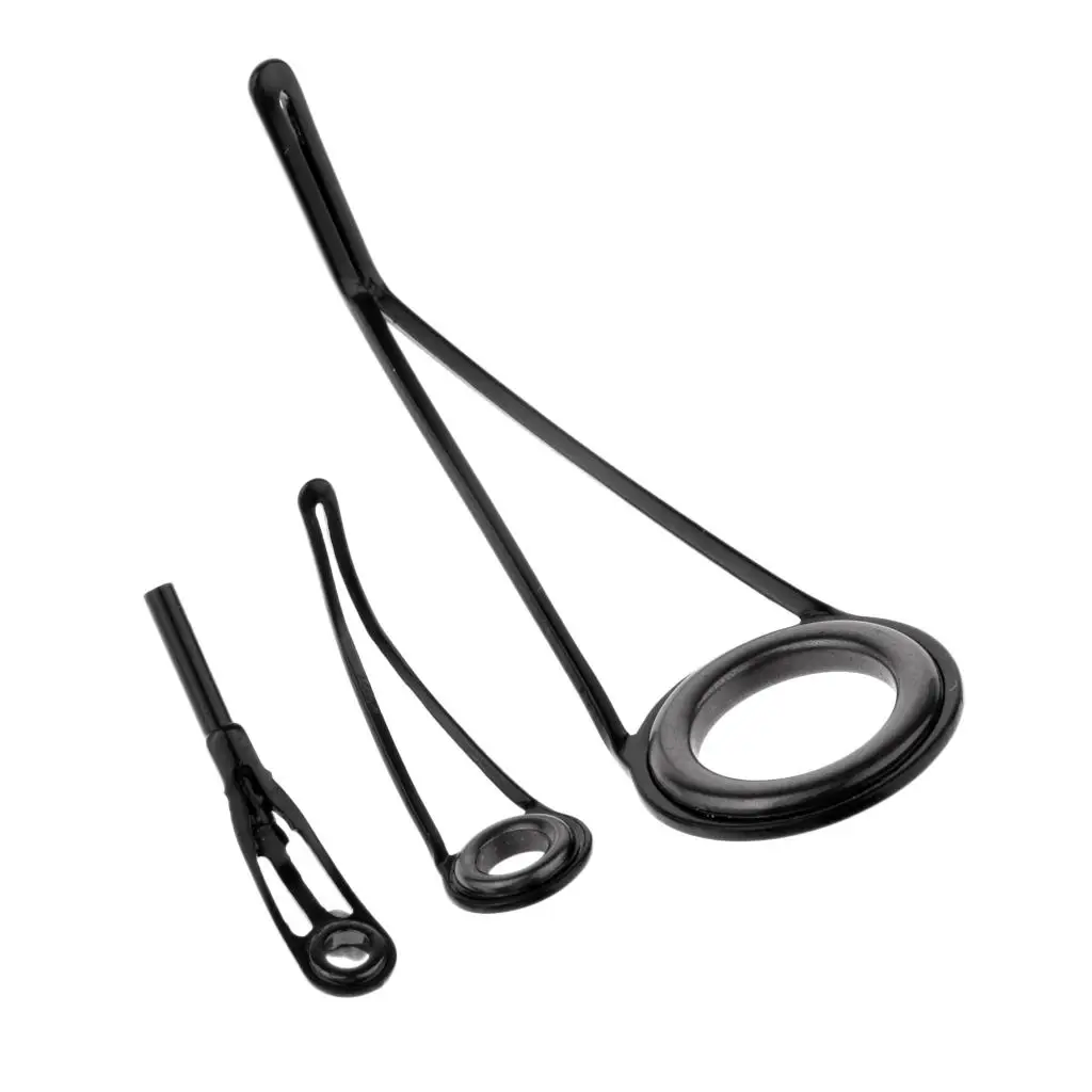 Stainless Steel Fishing Rod Guide Replacement Mixed Size Ring Parts Set for Lure Rod and Spinning Rod Repair