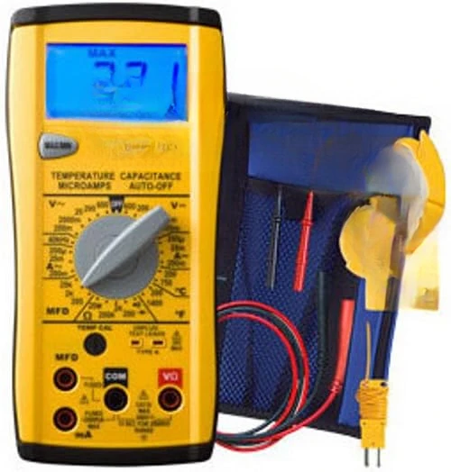 Classic Style Digital Multimeter w/Temp, MFD, Microamps, Frequency