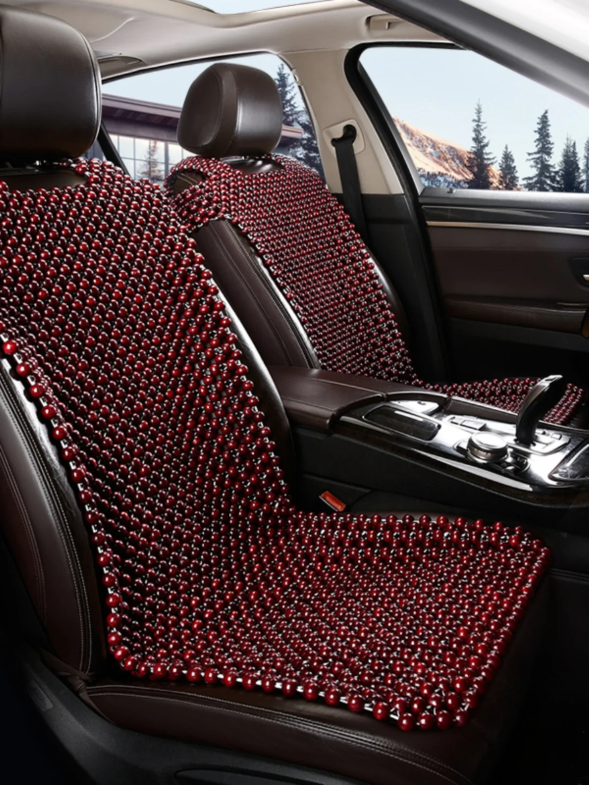 

Universal Wood Bead Car Cuion Breathable Summer Small Car Van Driver Cuion Vehicle Comfortable Pad Cover