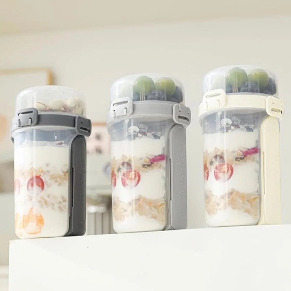 800-1000ml 800-1000ml Yogurt Parfait Cups with Spoon Fork Food-grade PP Double-layer Vegetable Fruit Bottle 28oz Capacity Leak-Proof - Aliexpress Deal