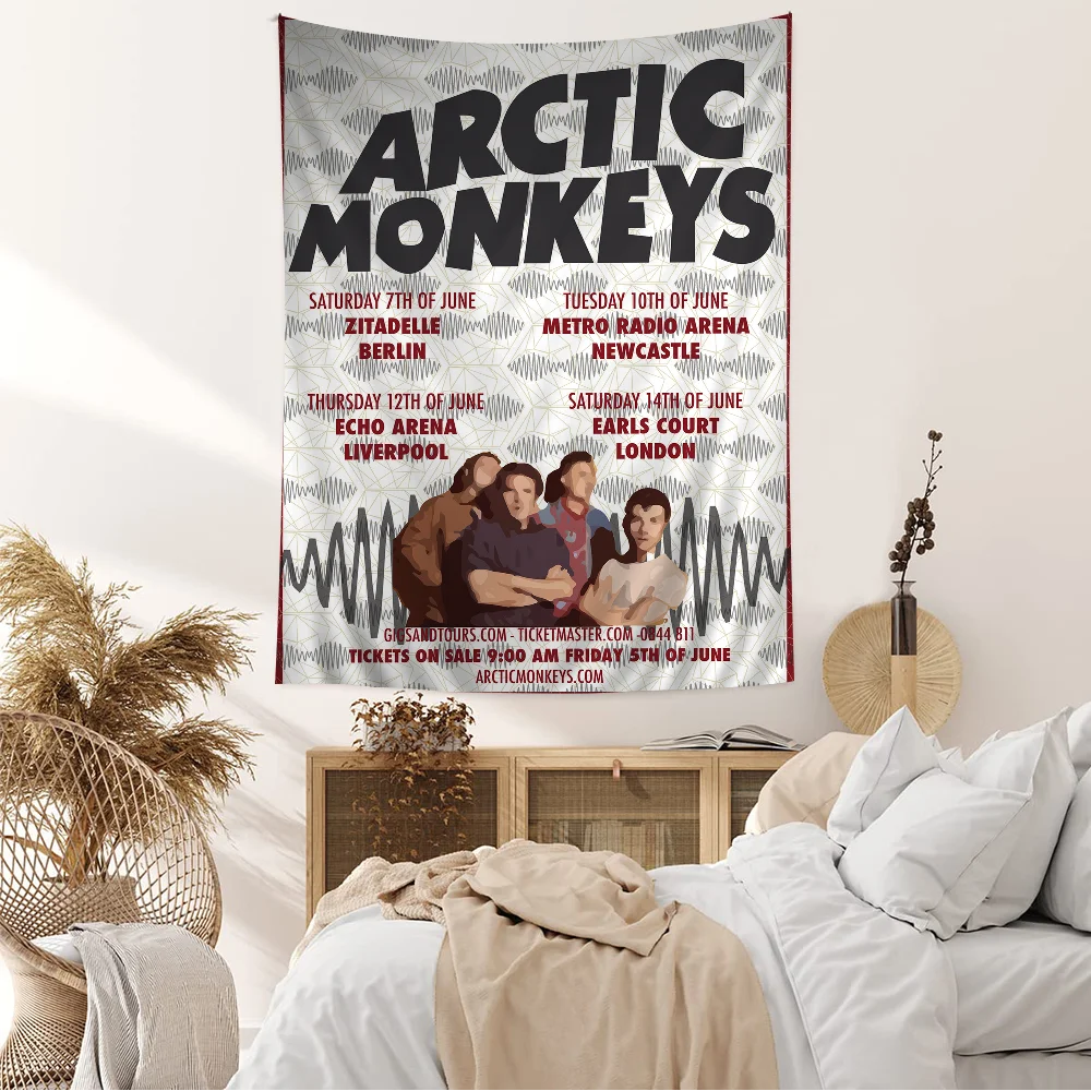 Rock Band A-Arctic M-Monkeys DIY Wall Tapestry Hanging Tarot Hippie Wall Rugs Dorm INS Home Decor