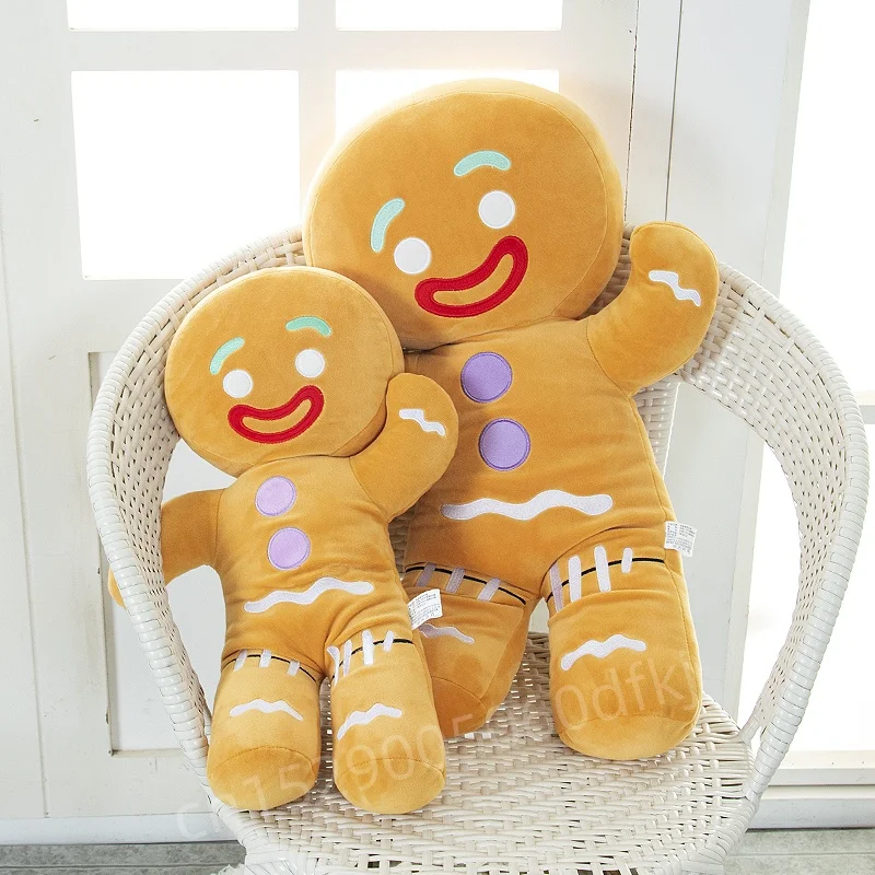 Lovely Gingerbread Man Doll Bag Pendant Soft Stuffed Anime Biscuit Plushies Cuddly Comfortable Cookie Plush Toy Xmas Gifts