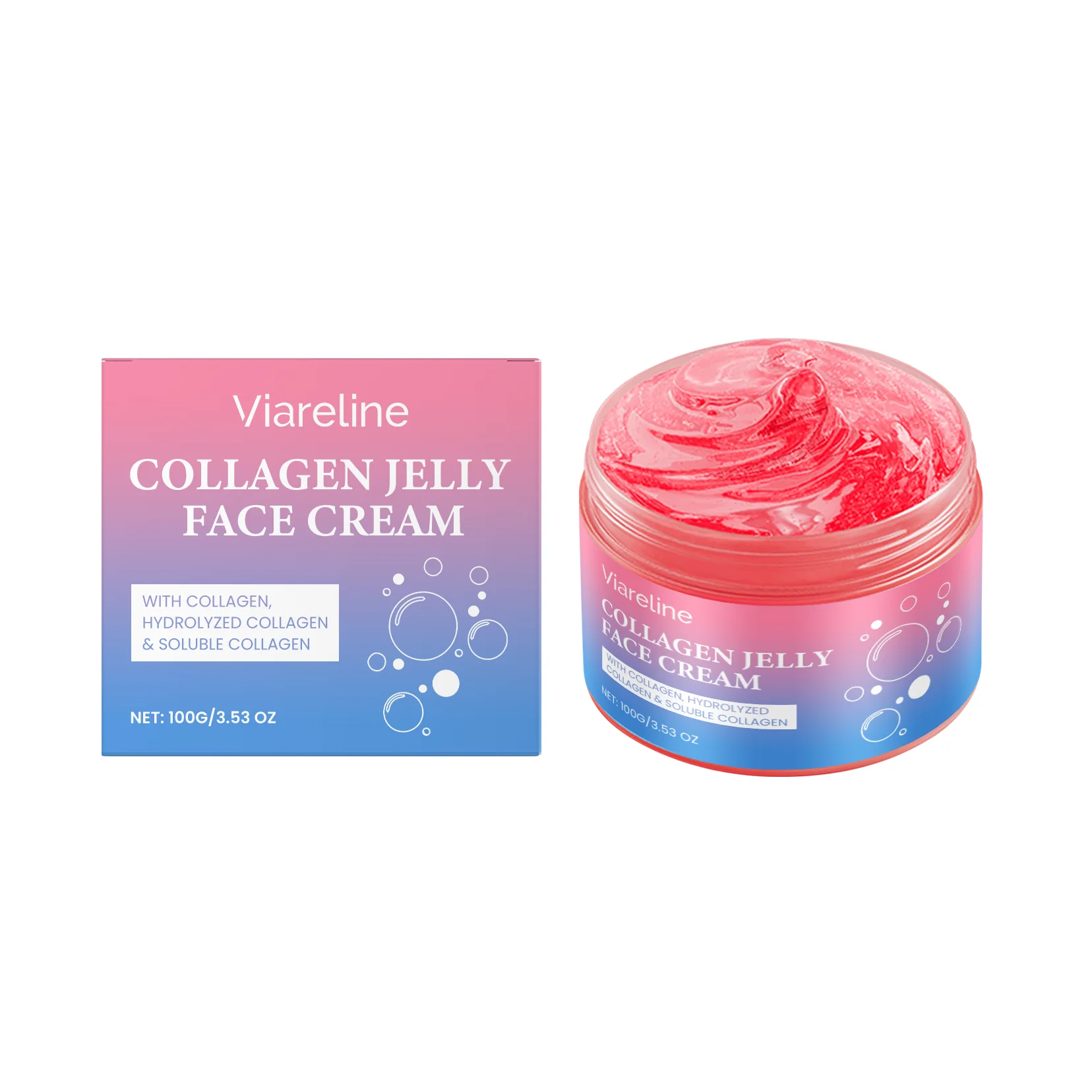 Collagen Jelly Cream Reduce Skin Sagging Tightening Soothing Moisturizing Improving Skin Elasticity Firmness Hydration Face Care