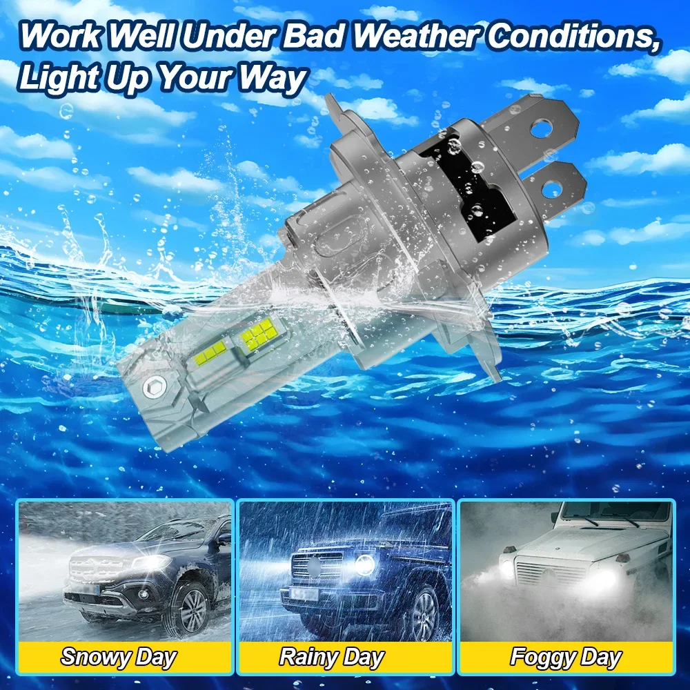 2 قطعة توربو H7 LED أضواء CANBUS 50000LM 120 واط H4 H11 H9 9005 9006 HB3 HB4 مصباح 7035 CSP سيارة لاسلكية المصابيح الأمامية مع مروحة M29