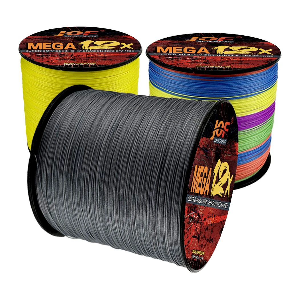 New 12 Strands PE Multifilament Fishing Line 300M 0.8#-8.0# Extreme Strong 25LB-120LB Multicolor Saltwater Weave Cord Anti Bite