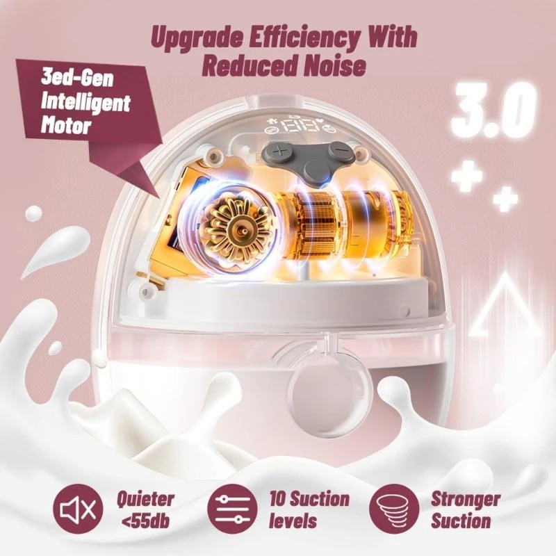 

Hand Wearable Breast Smarts APP Control 9 Level Adjustable Modes Compact Discreet Design Rechargeable Type C A2UB